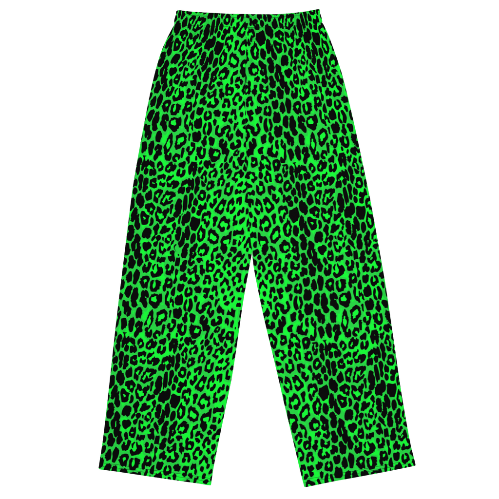 Lime Leopard Unisex Lounge Pants by Goth Cloth Co.