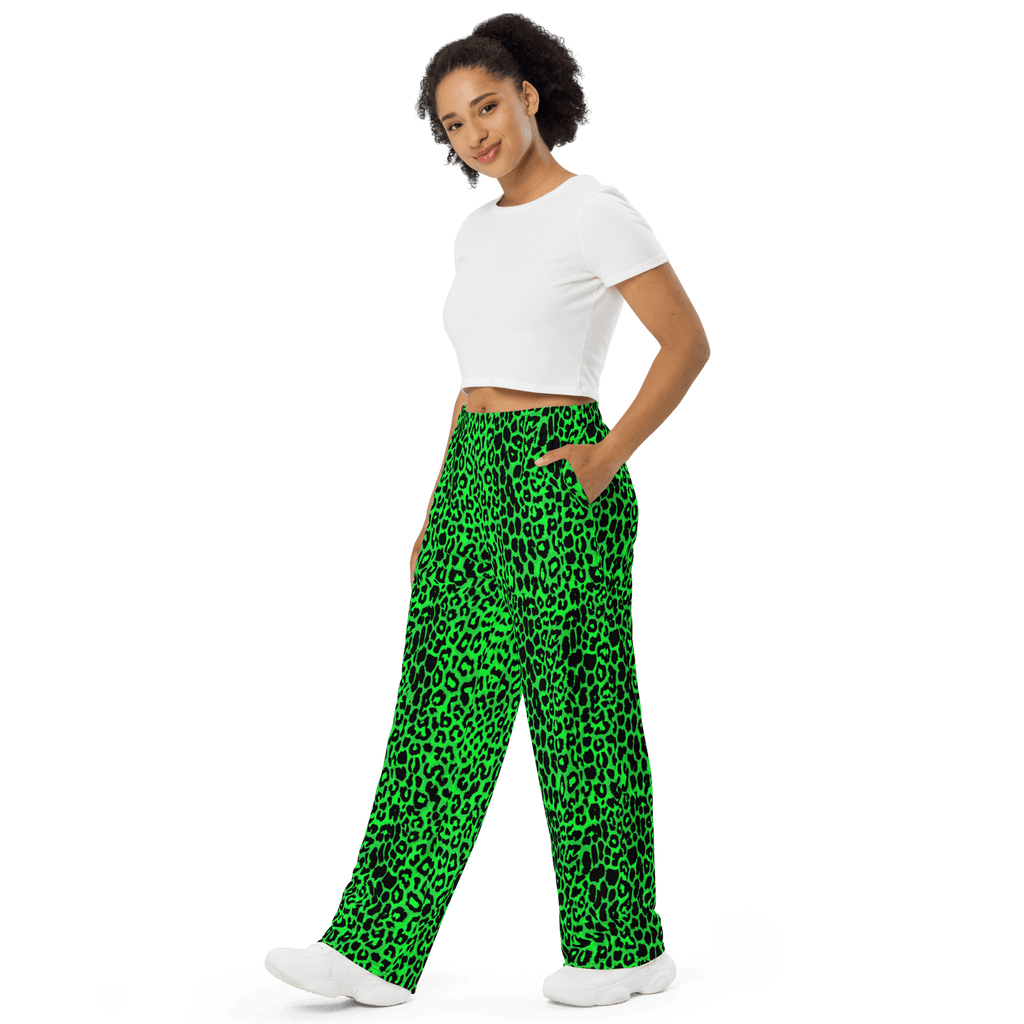 Lime Leopard Unisex Lounge Pants by Goth Cloth Co.
