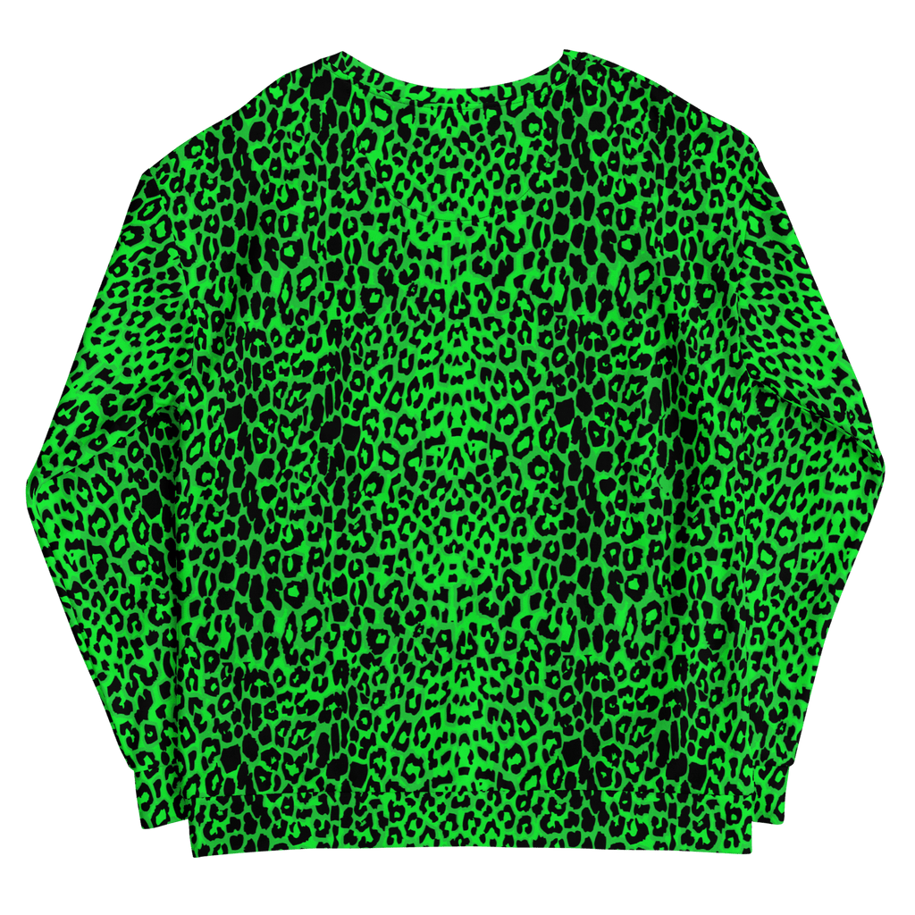 Lime Leopard Unisex Sweatshirt by Goth Cloth Co.