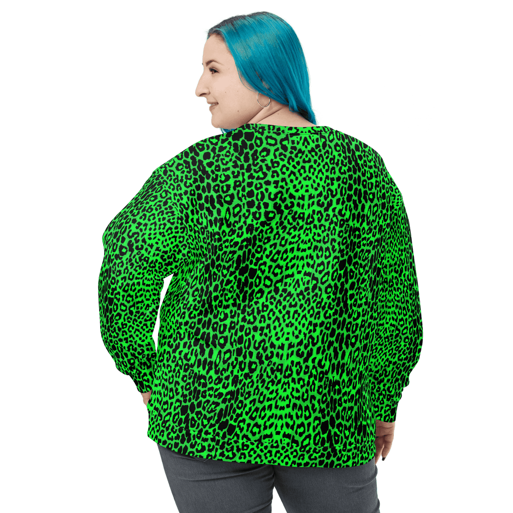 Lime Leopard Unisex Sweatshirt by Goth Cloth Co.