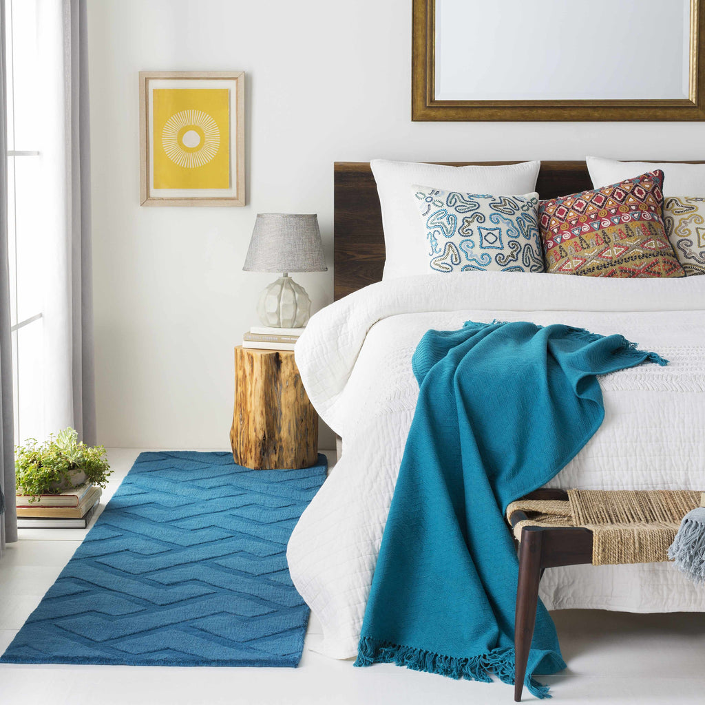 Chiconcuac Aqua Throw Blanket - Goddess Imports Marketplace