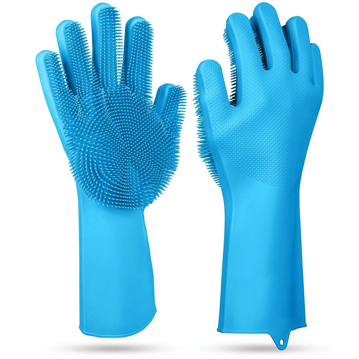 Magic Silicone Brush Dishwashing Gloves by DailySale