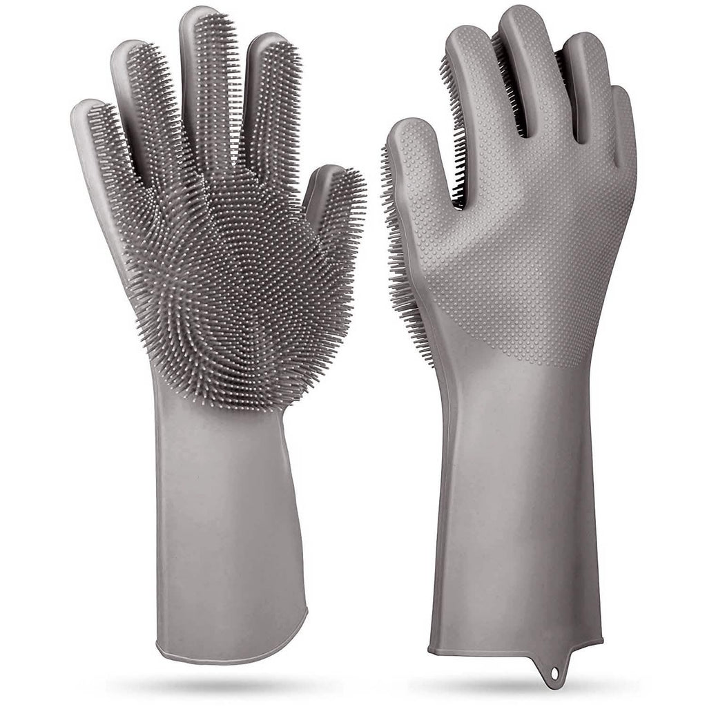 Magic Silicone Brush Dishwashing Gloves by DailySale