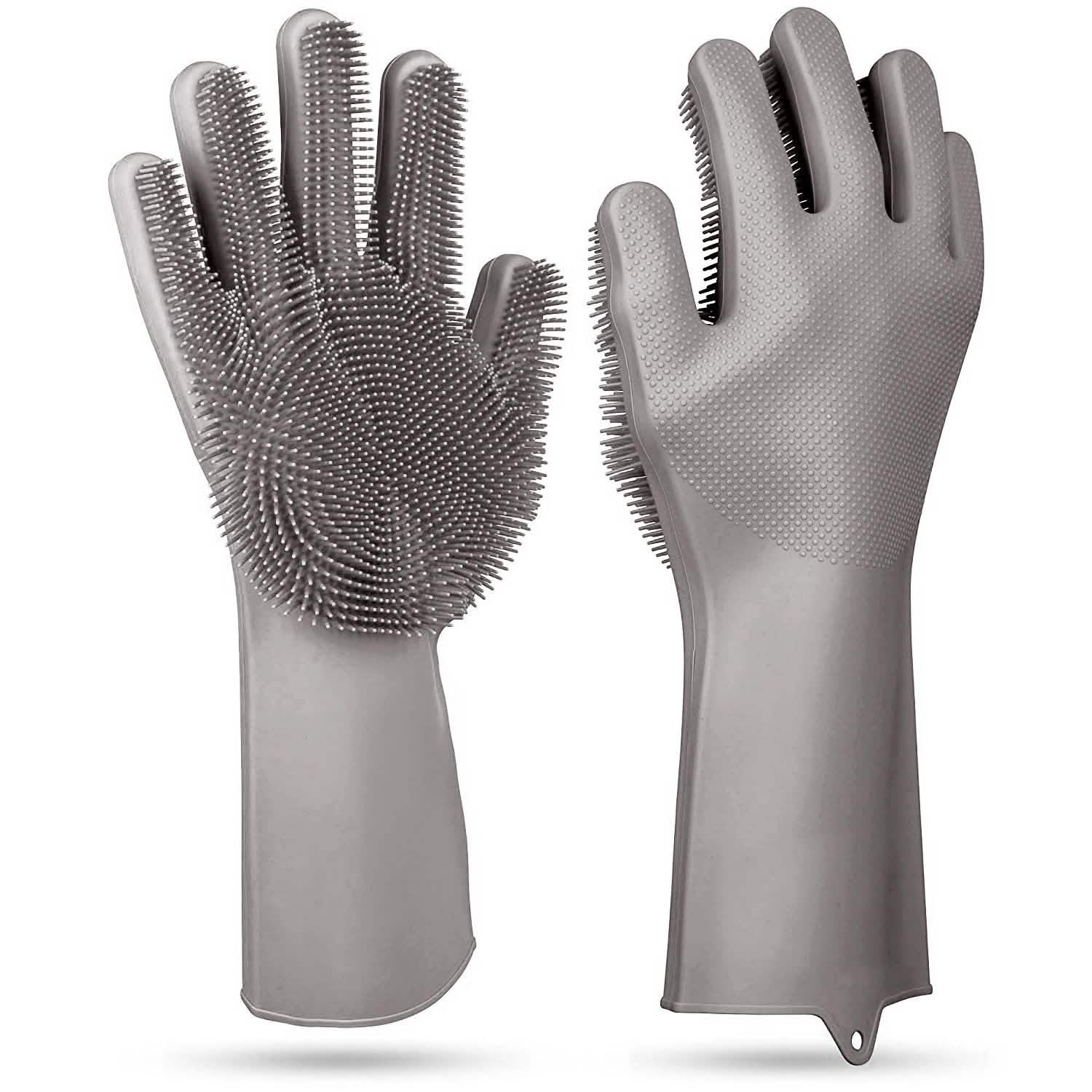 Magic Silicone Brush Dishwashing Gloves by DailySale
