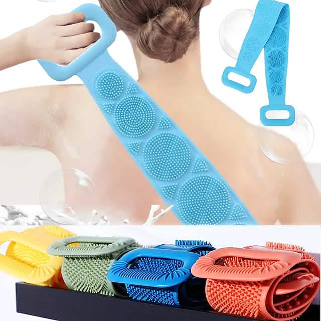 Magic Silicone Brush with Self-Adhesive Hook Bath Towel by DailySale
