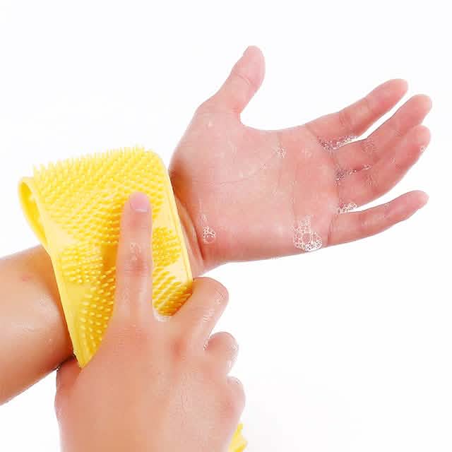 Magic Silicone Brush with Self-Adhesive Hook Bath Towel by DailySale