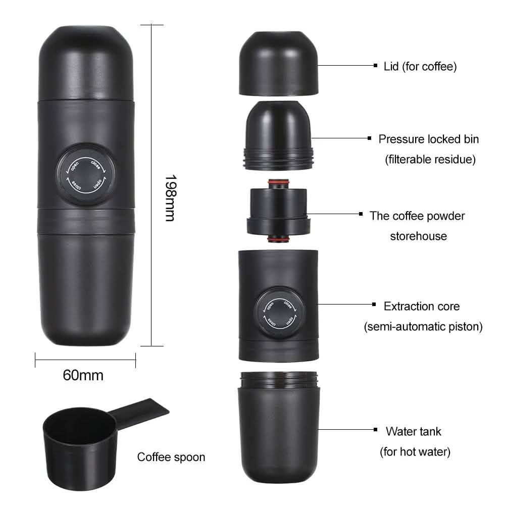 Manually Operated Portable Coffee Maker Espresso Machine by DailySale