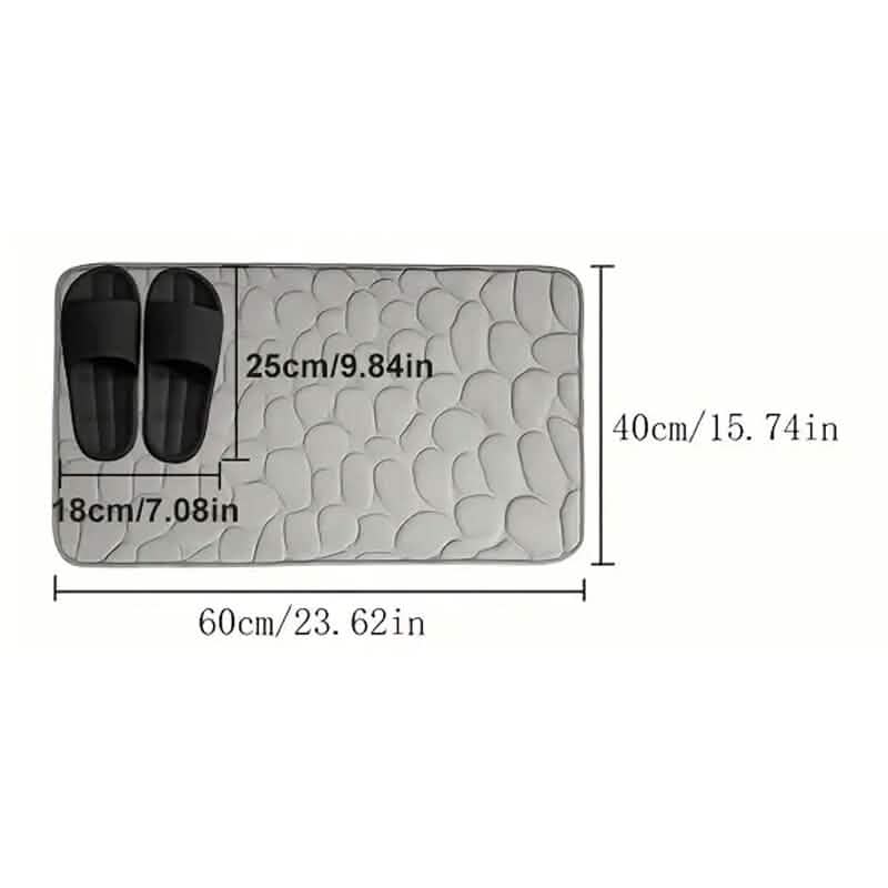 Memory Foam Bath Rug with Cobblestone Embossment by DailySale