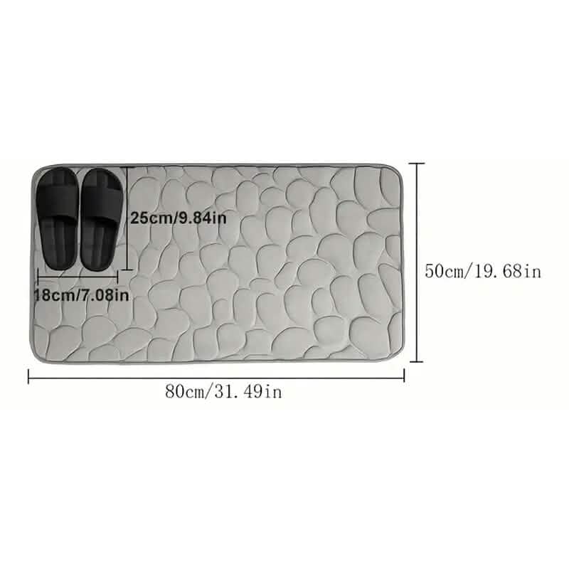 Memory Foam Bath Rug with Cobblestone Embossment by DailySale