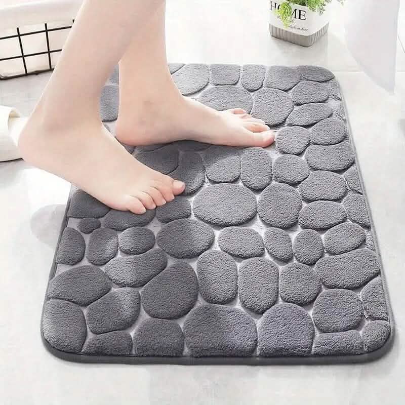 Memory Foam Bath Rug with Cobblestone Embossment by DailySale