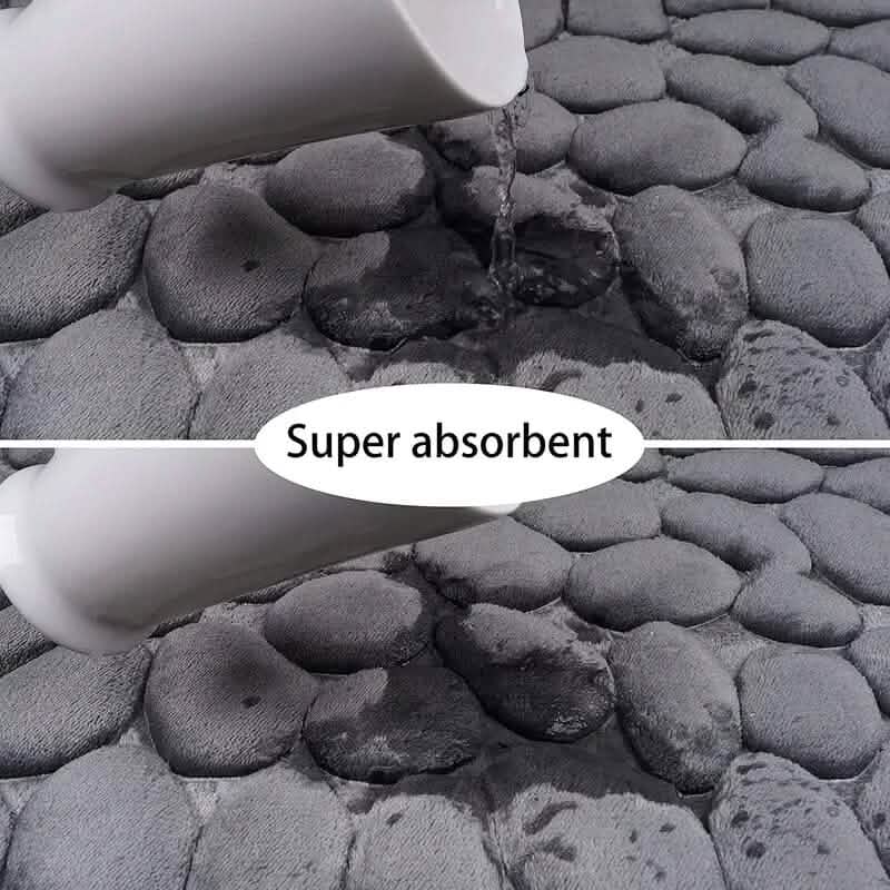 Memory Foam Bath Rug with Cobblestone Embossment by DailySale