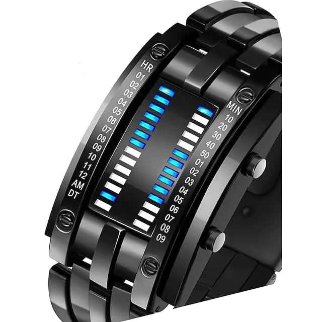 Men LED Light Stainless Steel Sports Watch by DailySale