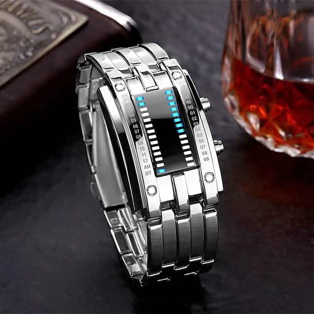 Men LED Light Stainless Steel Sports Watch by DailySale