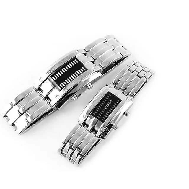 Men LED Light Stainless Steel Sports Watch by DailySale