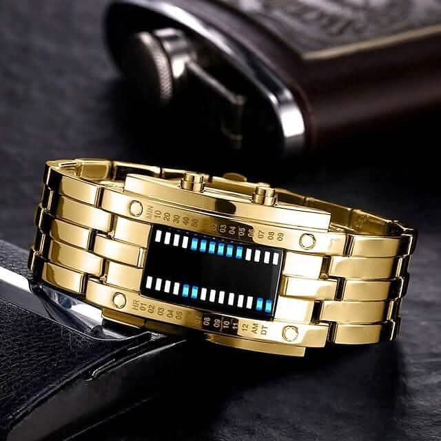 Men LED Light Stainless Steel Sports Watch by DailySale
