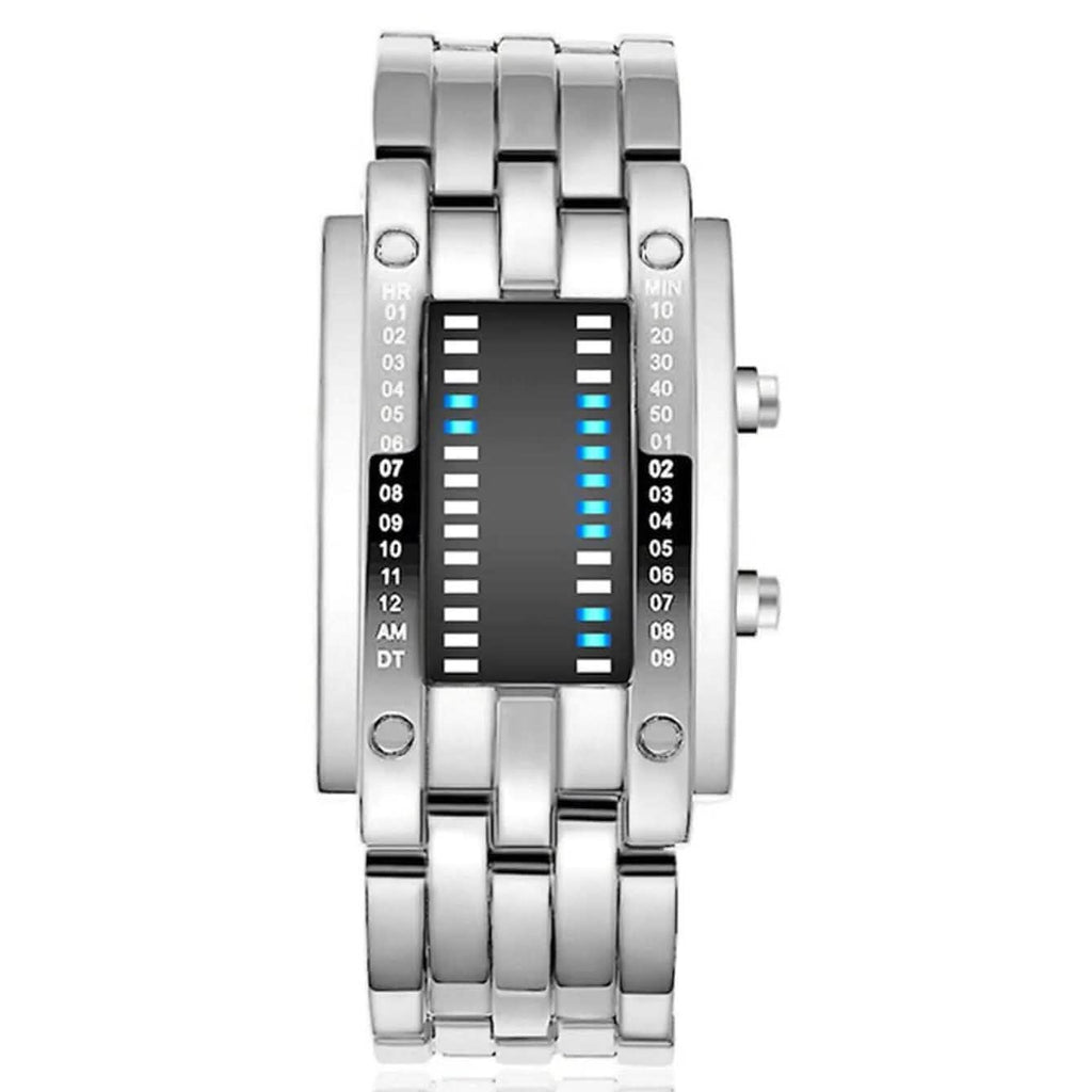 Men LED Light Stainless Steel Sports Watch by DailySale