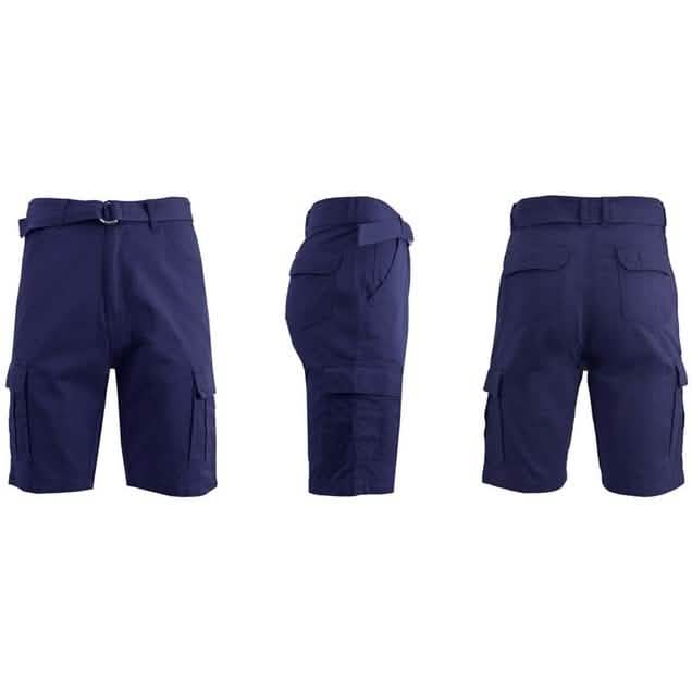 Men's 100% Cotton Belted Cargo Shorts - Assorted Colors and Sizes by DailySale