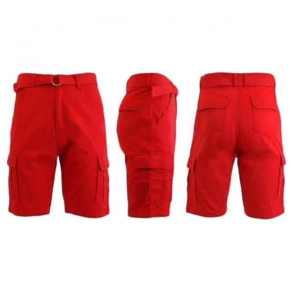 Men's 100% Cotton Belted Cargo Shorts - Assorted Colors and Sizes by DailySale