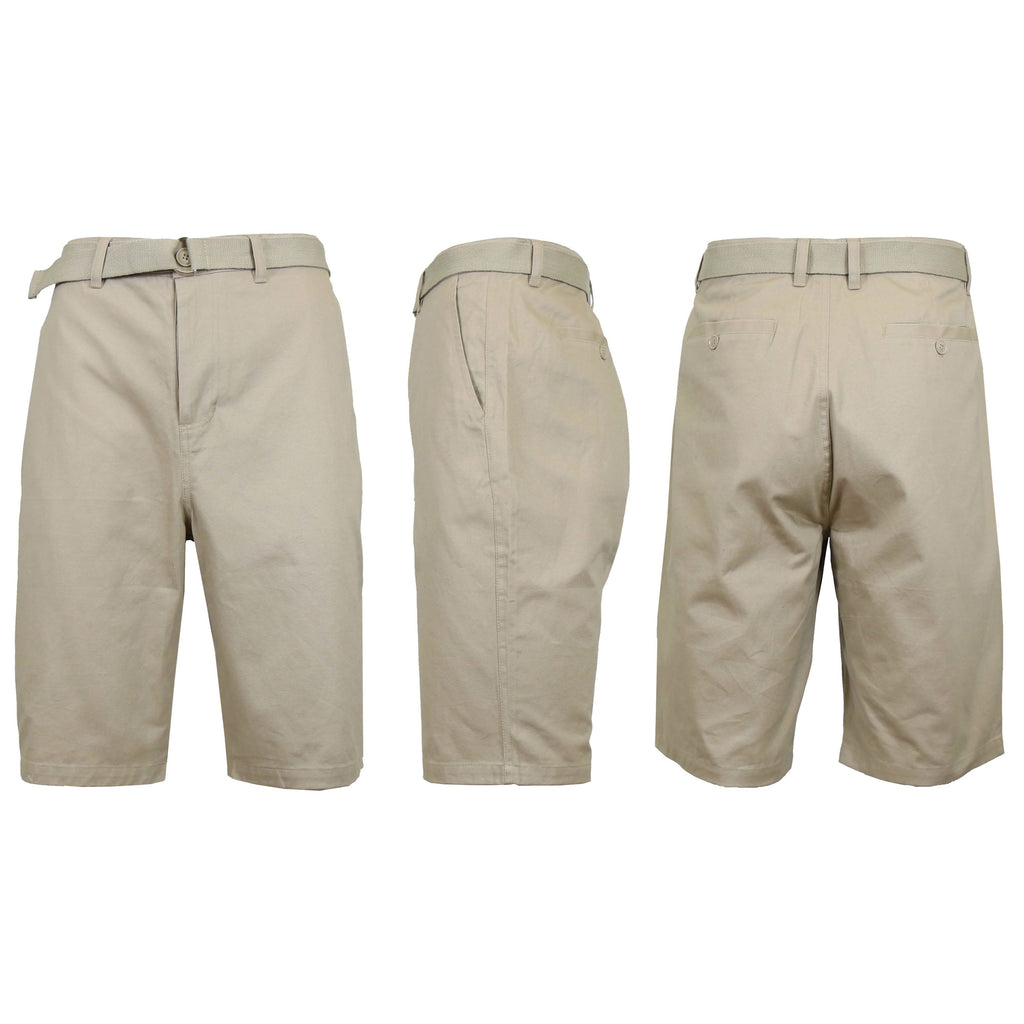Men's Cotton Chino Shorts with Belt