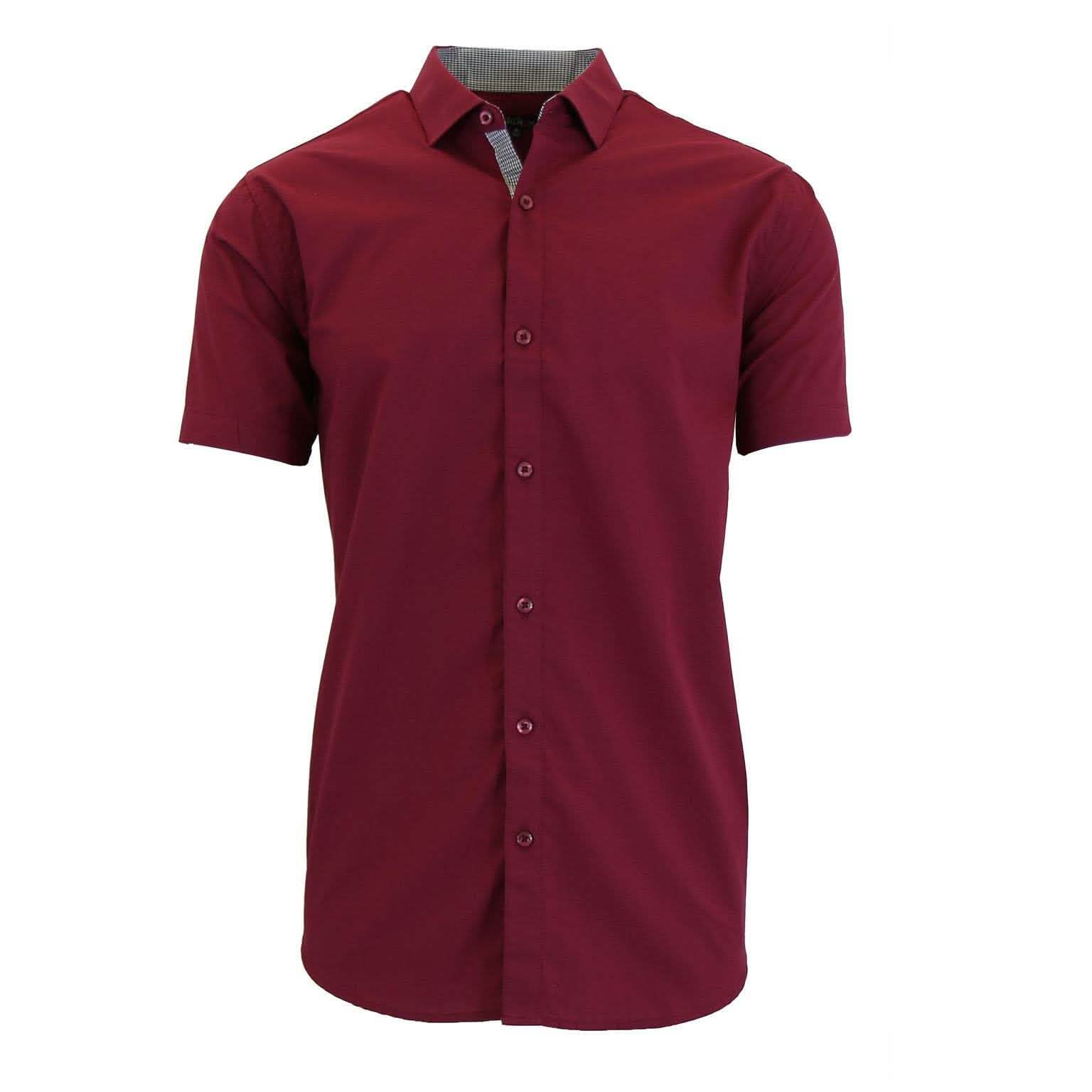 Mens Short Sleeve Dress Shirt