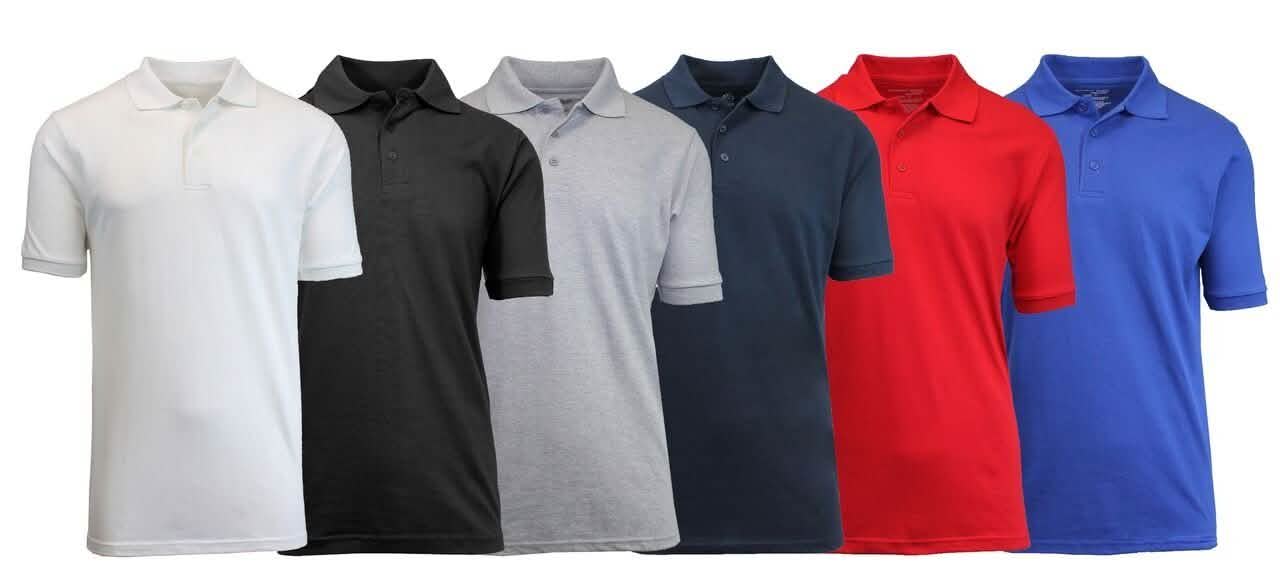 Men's Short-Sleeve Pique Polo Shirts - Assorted Colors and Sizes by DailySale