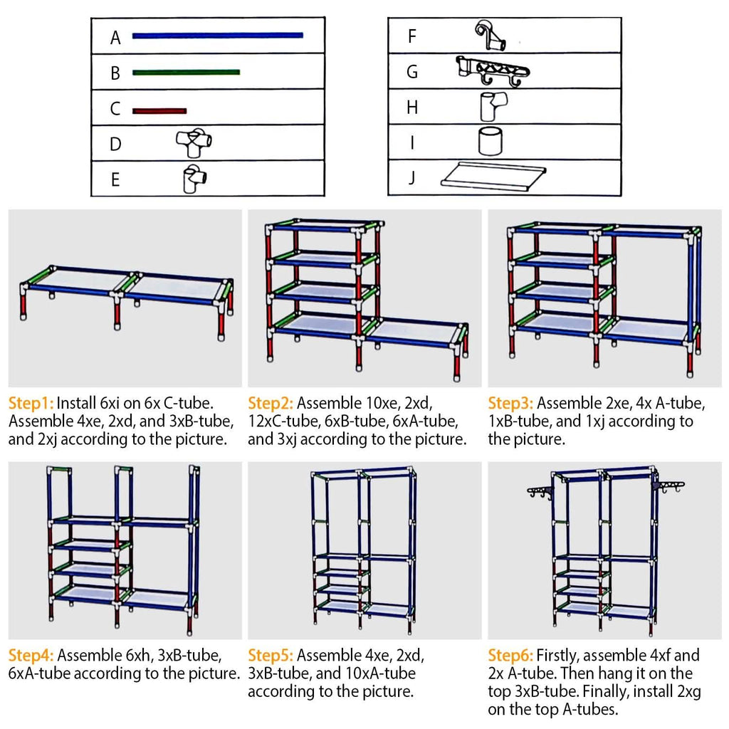 Metal Garment Rack Shoe Clothing Organizer Shelves by DailySale