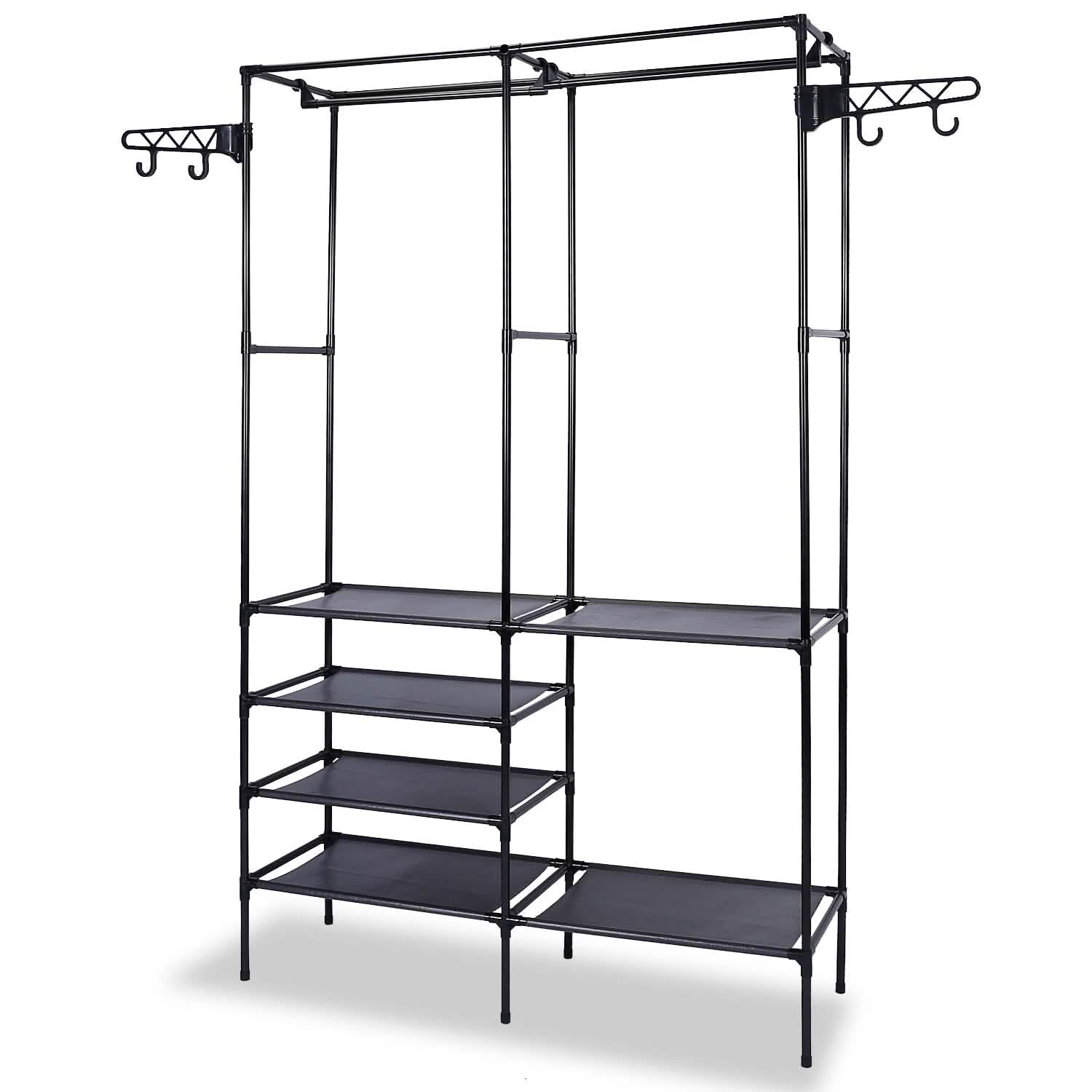 Metal Garment Rack Shoe Clothing Organizer Shelves by DailySale
