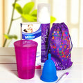 Menstrual Cup Beginner Kit by MeLuna- with Milton Tabs -  BLUE Cup