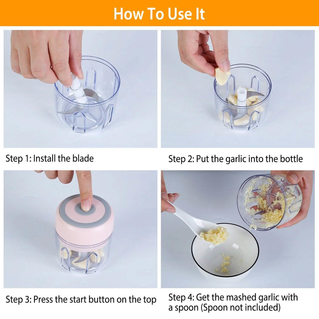 Mini Electric Cordless Garlic Chopper by DailySale