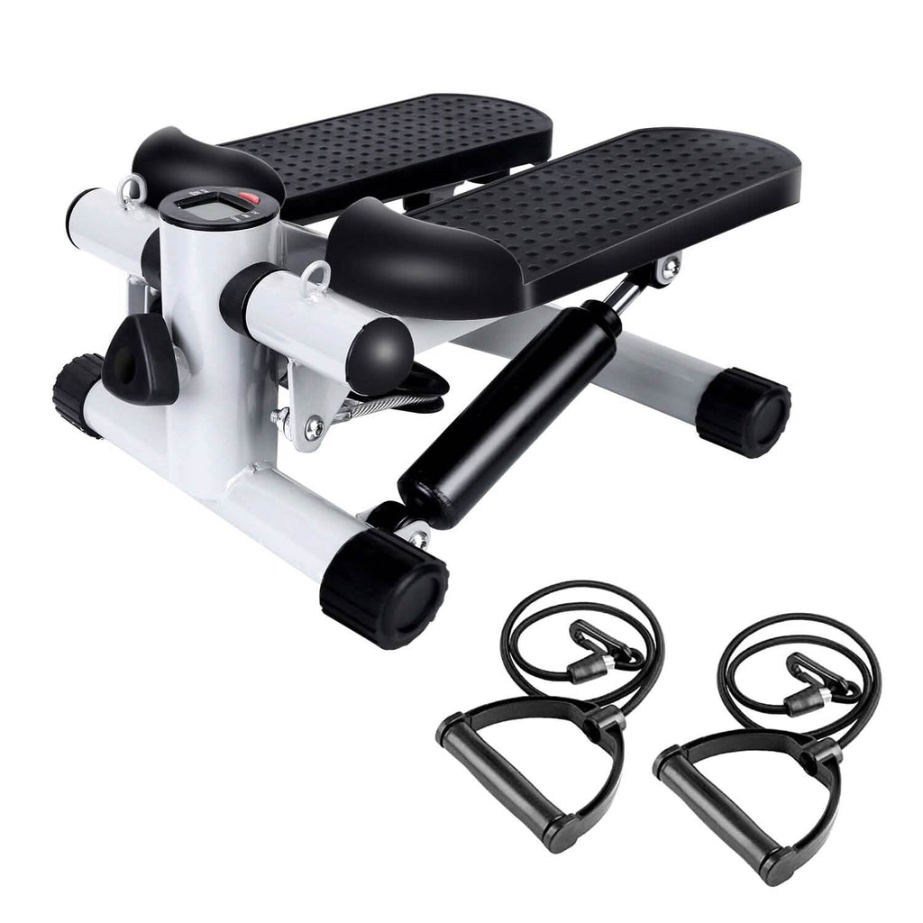 Mini Fitness Stepper with 2 Resistance Bands LCD Monitor by DailySale