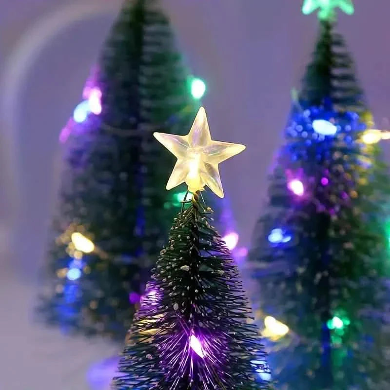 Mini Lighted Colorful Christmas Tree with LED Night Light Acrylic Artificial by DailySale