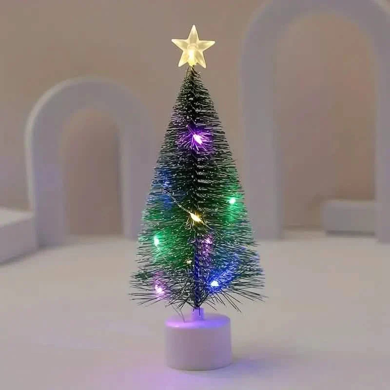Mini Lighted Colorful Christmas Tree with LED Night Light Acrylic Artificial by DailySale
