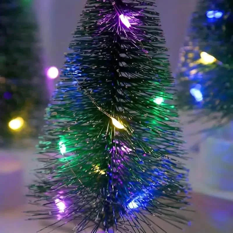 Mini Lighted Colorful Christmas Tree with LED Night Light Acrylic Artificial by DailySale