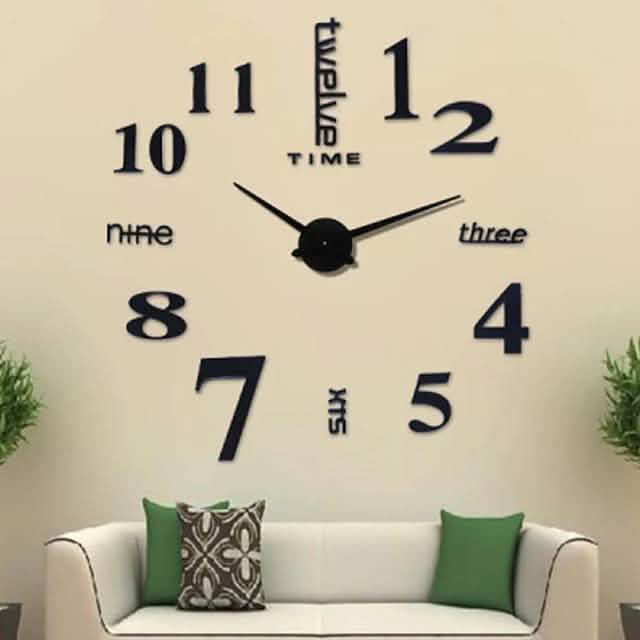Modern Acrylic Wall Clock Digital Brushed Steel by DailySale