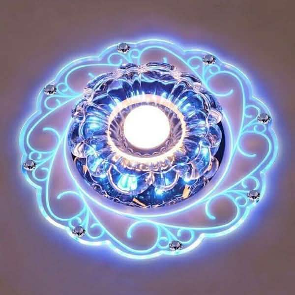 Modern Crystal LED Saving Bright Ceiling Blue Light Lamp Fixture Chandelier by DailySale