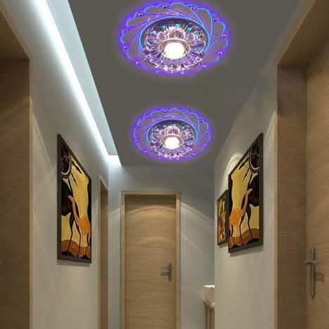 Modern Crystal LED Saving Bright Ceiling Blue Light Lamp Fixture Chandelier by DailySale