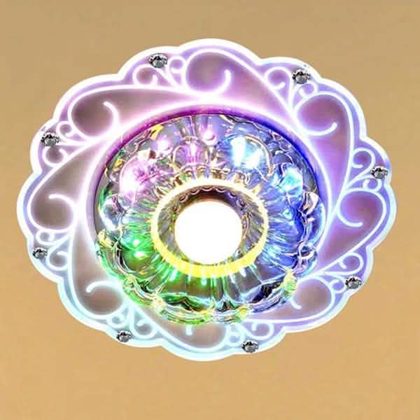 Modern Crystal LED Saving Bright Ceiling Blue Light Lamp Fixture Chandelier by DailySale