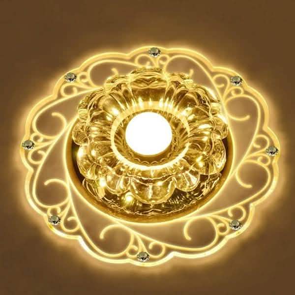 Modern Crystal LED Saving Bright Ceiling Blue Light Lamp Fixture Chandelier by DailySale