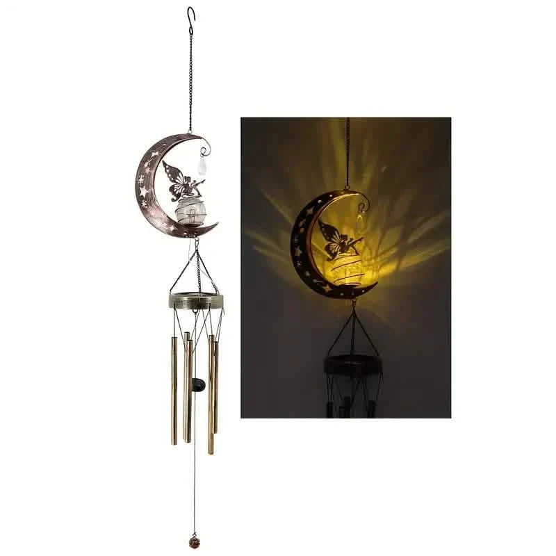 Moon Fairy Solar Wind Chimes Outdoor by DailySale