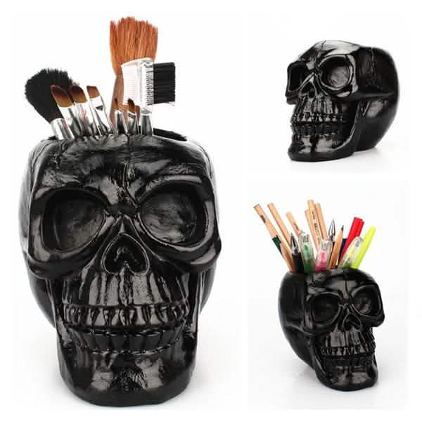 Multifunction Creative Skull Storage Stationery Holder by DailySale