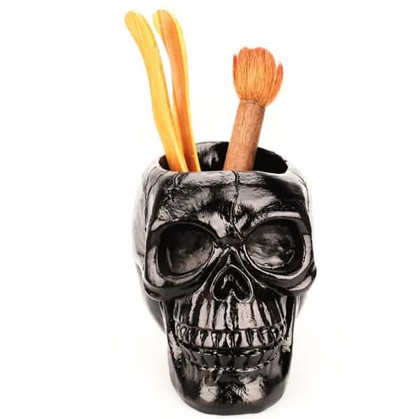 Multifunction Creative Skull Storage Stationery Holder by DailySale