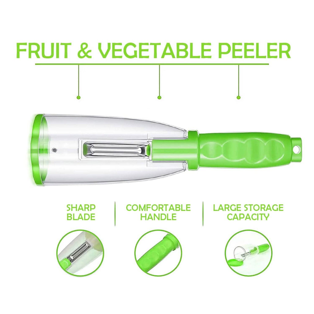Multifunctional Fruit Vegetable Peeler With Storage Box Tube by DailySale