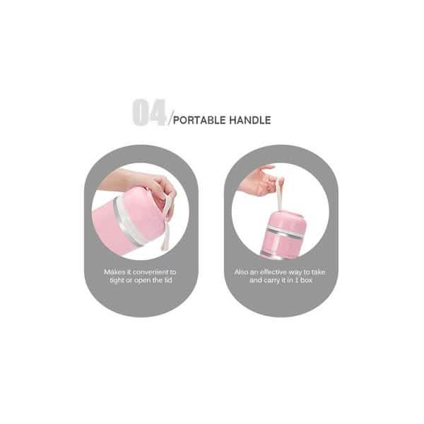 Multilayer Cute Thermal Lunch Box Stainless Steel Food Container by DailySale