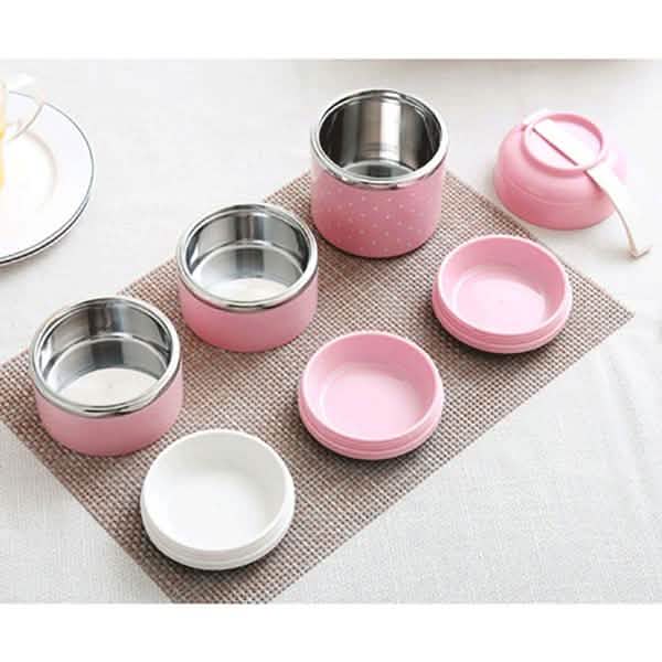 Multilayer Cute Thermal Lunch Box Stainless Steel Food Container by DailySale