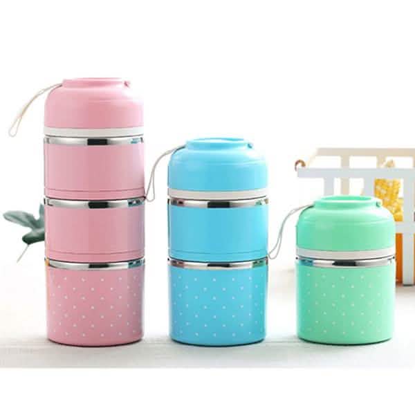 Multilayer Cute Thermal Lunch Box Stainless Steel Food Container by DailySale
