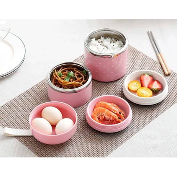 Multilayer Cute Thermal Lunch Box Stainless Steel Food Container by DailySale