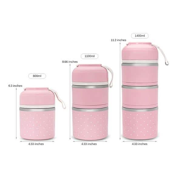 Multilayer Cute Thermal Lunch Box Stainless Steel Food Container by DailySale