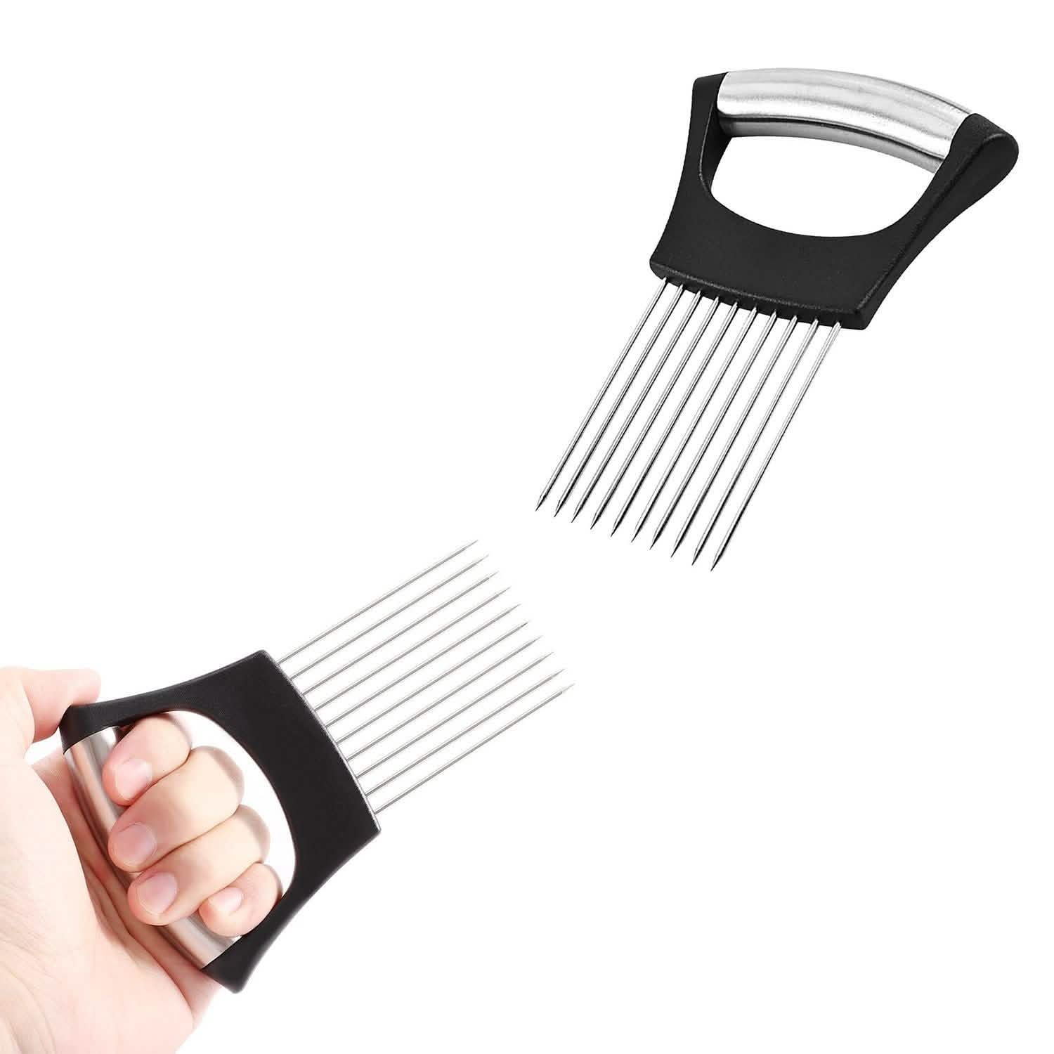 Multipurpose Stainless Steel Assistant Vegetable and Meat Slicer Holder by DailySale