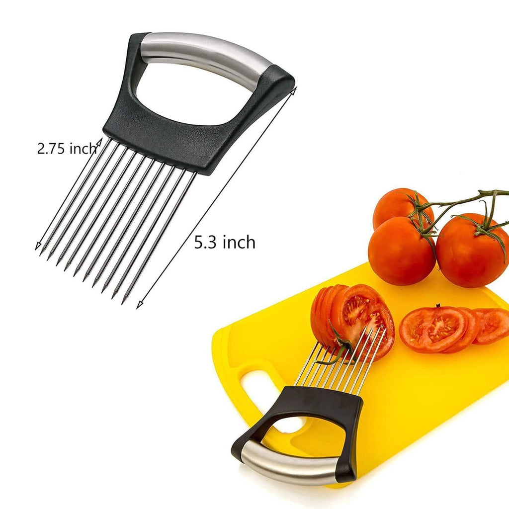 Multipurpose Stainless Steel Assistant Vegetable and Meat Slicer Holder by DailySale