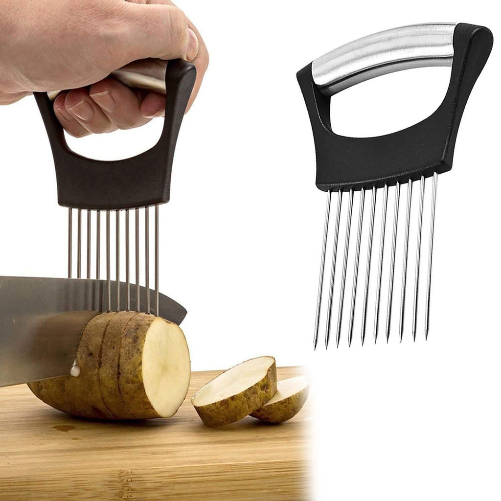 Multipurpose Stainless Steel Assistant Vegetable and Meat Slicer Holder by DailySale
